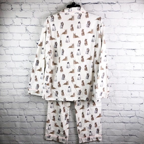 P. J. Savage Cats Classic Flannel Pajama Set S - Picture 7 of 7